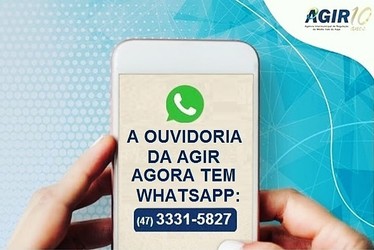 A Ouvidoria da AGIR agora tem WhatsApp